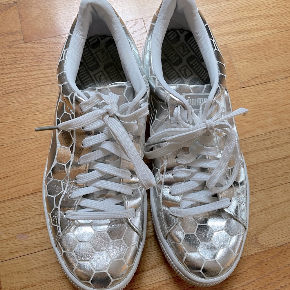 Silver Puma Sneakers